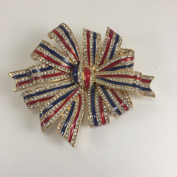 Joan Rivers Jewelry - Joan Rivers Red White and Blue crystal brooch